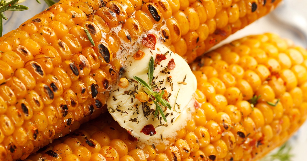 Grilled Corn smeared with WayFare's Dairy Free Butter Salted & Whipped.