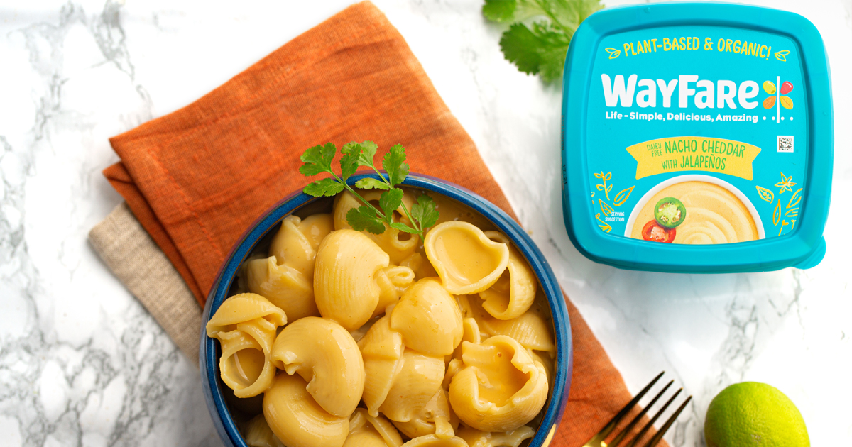 pasta and WayFare Health Foods non dairy cheese